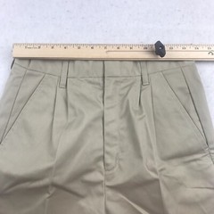Authentic School Uniform Shorts Boys 18 Beige Elastic Waist Pleated Front NWT