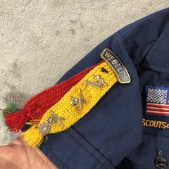 Vintage Boy Scouts Of America Shirt Youth Small Blue Uniform Patches 1980s