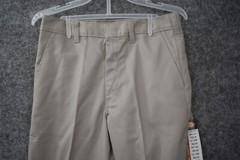 Dickies School Wear Boys 18 RG Gray Pants 26×30 Flat Front Straight Leg Uniform