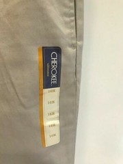 2-New Boys Cherokee Uniform Pants Size 16 Husky Adjustable Waist Oyster Color