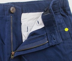 LANDS END Deep Sea School Uniform Flat Front Cotton Cadet Shorts Boys 16 NEW