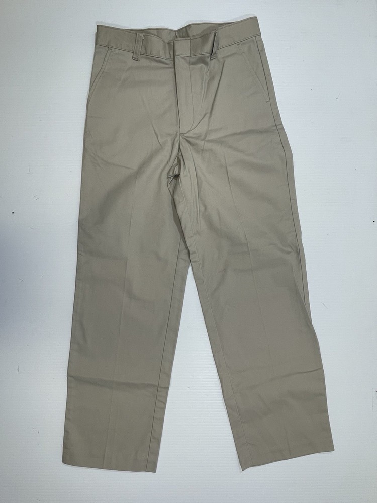 George Boys Cotton Blend Beige Adjustable Waist School Uniform Pants 12