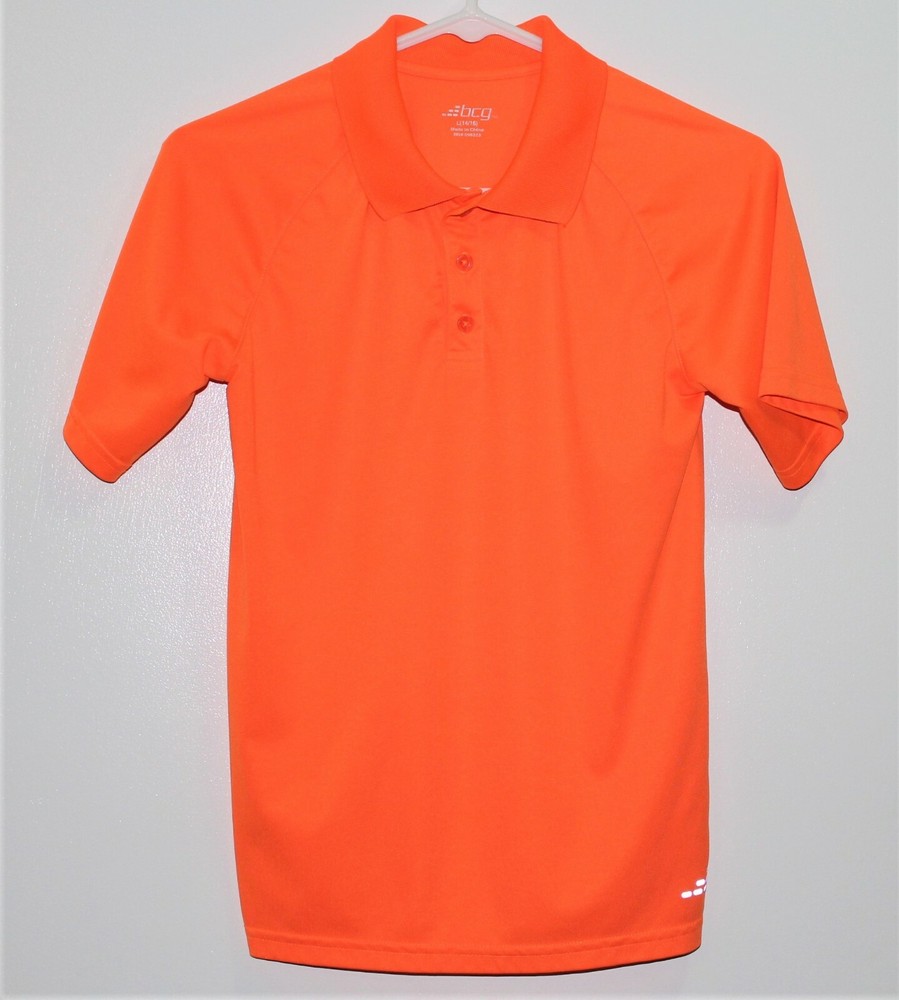 BCG Boys Orange Dry Fit Polo Shirts – Sz L & XL – U Pick