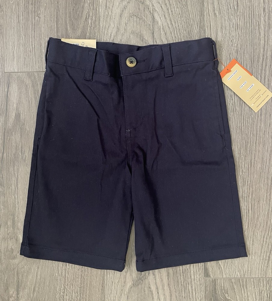French Toast NWT Boys Chino Shorts School Uniform 7 Navy Blue Pockets Schoolwear