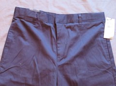 New French Toast Boy’s Unisex Uniform Navy Blue Khaki Shorts Flat Front Size 20