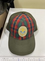 Webelos Boy Cub Scout Fitted S/M Hat Plaid Green G900w