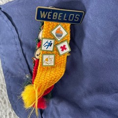 Boy Scouts of America Shirt Kids S Blue Cub Scout Webelos Montana Patch Uniform