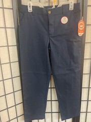 Wonder Nation Flat Front Twill Pant Blue 12 Husky Kid Tough School Uniforms New