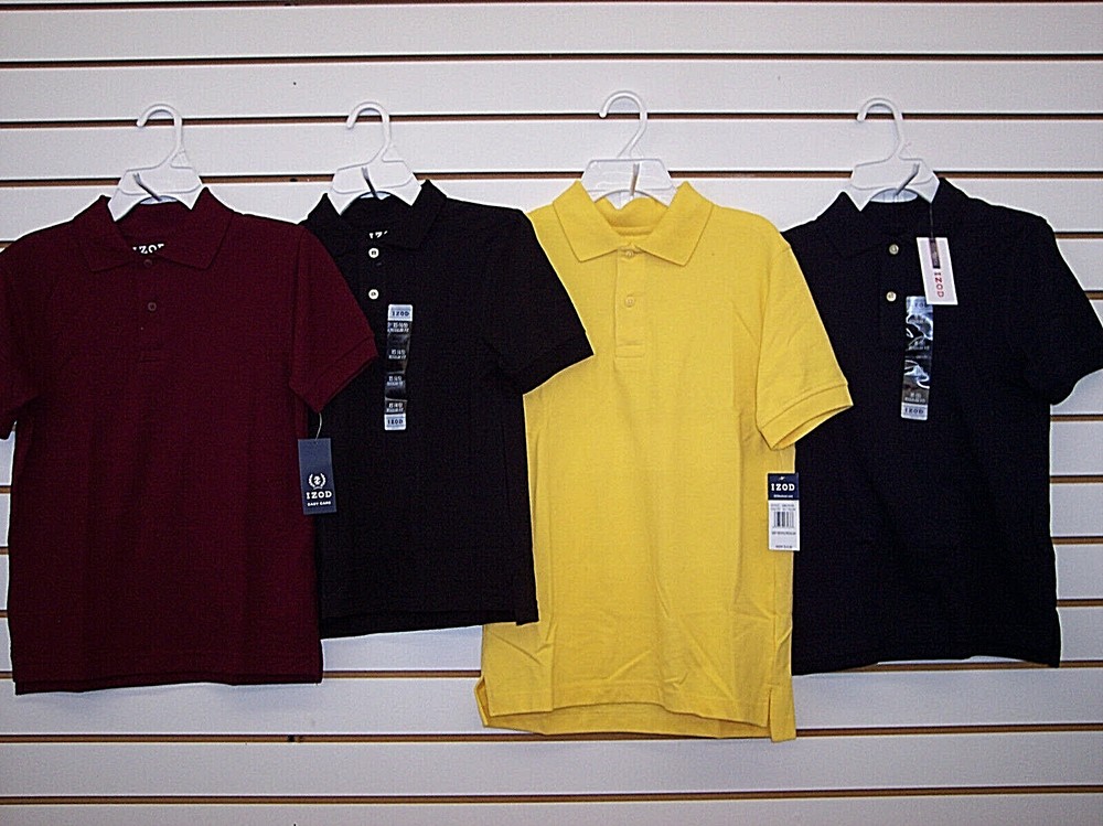 Boys $18-$19.99 Izod Uniform Assorted Color Polo Shirts Size 4 – 18/20