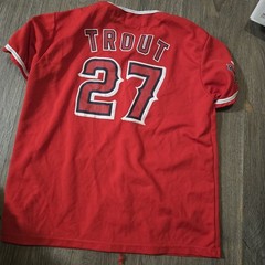 Los Angeles Angels Mike Trout 27 Angels Radio AM 830 Jersey Size Youth XL