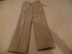 Boys, Arizona Jeans, School Uniform Pants, Size: 5, Pleated Front, Khaki, NWT