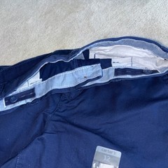Lot 2 NEW Khaki School Uniform Plain Front Chino Blue Pants Boys Size 12 Adjust
