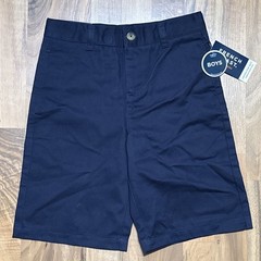 French Toast (Sz6 w22.5) Boy’s Performance Uniform Shorts Adjustable Waist, Navy