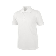 Real School Boys School Uniform Short Sleeve Pique Polo Shirt White XS (4-5)