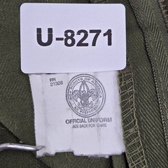 Boy Scouts Of America Boy Pants 10 Green Cargo Twill Uniform Button