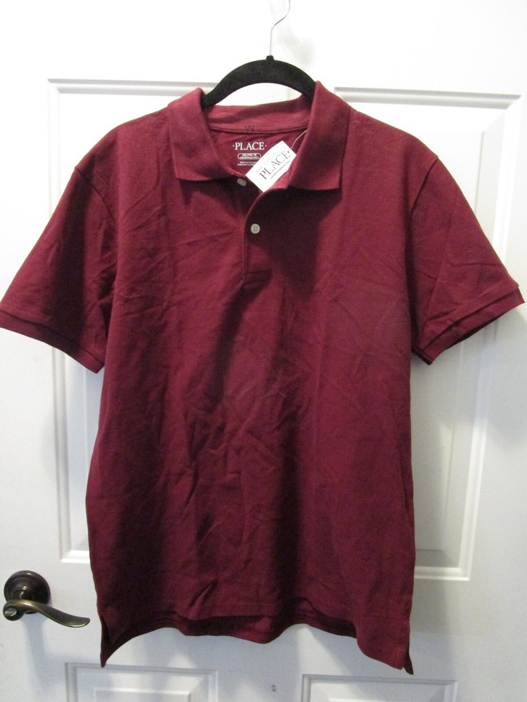 CHILDREN’S PLACE BOYS UNIFORM REDWOOD S/S POLO TOP SIZE XXL (16) HUSKY