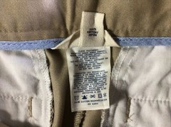 Land’s End School Uniform Shorts Boys Size 14 H Beige Tan Flat Front