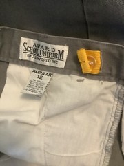 Boy’s Award School Uniform Gray Shorts Flat Front Size 12 Regular Cotton Blend