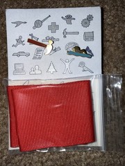 BOY CUB SCOUT Red Epaulet Red & 2 Weblo Achievement Pins. New Other. LOT.