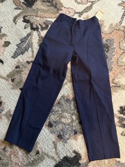 French Toast Boys Uniform Pants Navy Twill Cotton Blend 12 Husky Elastic Waist