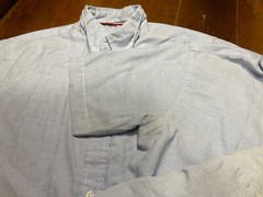 Lot of 7 Blue Oxford Uniform Short Sleeve Shirts Sz 14-18