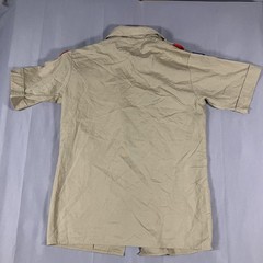 Boy Scouts Of America Shirt Youth Large Khaki Uniform Short Sleeve Patches USA