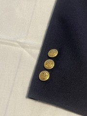 Vintage Boys Blazer Gant Classic Navy Blue Jacket School 16/32 2 Button Gold