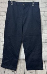 George Pants Husky Boys School Uniform Flat Front Navy Blue Size 12H