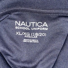 Nautica Boys School Uniform Polo Shirt Black Size XL/XG (18-20)