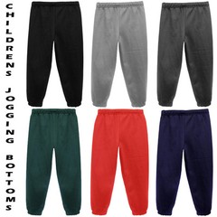 JOGGING BOTTOMS – Kids Warm Fleece Style Plain Joggers Bottom Pants 2 – 15 Years
