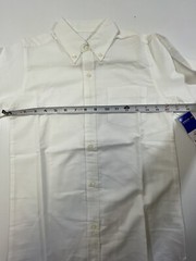 George Boys Cotton Blend White Long Sleeve Collar Oxford School Uniform Shirt L