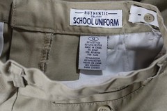 Authentic Galaxy Shorts Boys Size 12 Beige Tan School Uniform Classic Twill