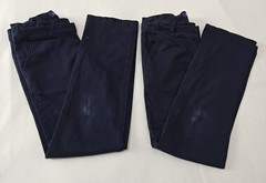 French Toast Double Knee Khaki Pants Boys Size 10 Navy Blue Straight 2-Pack