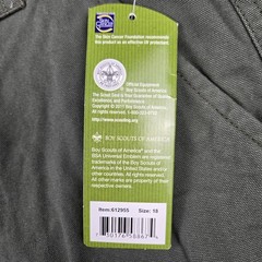 Boy Scouts of America Youth Canvas Shorts Size 18 Uniform Green Fits 28 x 9 BSA