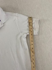 French Toast Polo Shirt Boys L White Short Sleeve Uniform Collared Side Slits