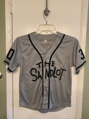 Boy’s The Sandlot Gray & Black Baseball Jersey #30 Rodriguez Size YTH S 8