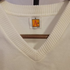 Vintage A+ BY Sai School Apparel White Knit Sweater Size Small FENWICK Unisex