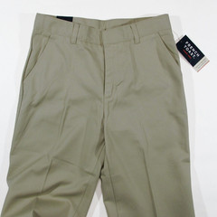 French Toast Boy’s Flat Front Adjustable Waist Long Pants (Khaki, 14, 27″ Waist)