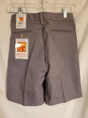 NWT A+ Easy Care Boys School Uniform Shorts Grey Waist 25 Adjustable Waistband