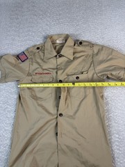 Vintage Boy Scouts Of America Shirt Boys 16 Khaki Uniform Short Sleeve 80s