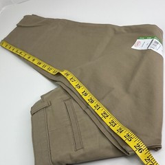 School Uniform Pants Husky 12 Straight Leg Beige Adjust Waist Stretch Reinforce