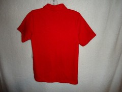 Wonder Nation Boys S M L XL School Uniform Polyester Cotton Red Polo Shirt (CP)