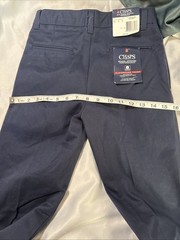 Chaps NWT Boys’ School Approved Blue Pleated Front Pants Size 10 (25×25”)