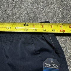 Nautica School Uniform Youth S 28×30 Navy Jogger Short Elastic Waist Drawstring