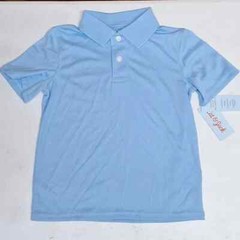 NEW! SET OF 2 Size Medium Performance Uniform Polo Shirt, Light Blue -Cat & Jack