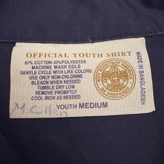 Boy Scouts of America Uniform Shirt Patches Youth Medium With Iron On Patches