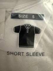 Authentic Galaxy School Uniform Polo shirt size 5 white, pack of 12
