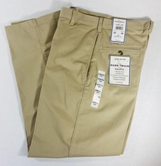 Mark Twain Elderwear Relaxed Fit Khaki Tan Twill Pants Size 26″ x 30”