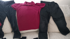 Boys school uniform shirts and pants size 6-7