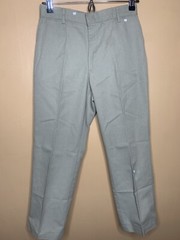 1Boy’s Husky 28 School Uniform Pants Straight Leg Beige Adjust Waist Khaki #1